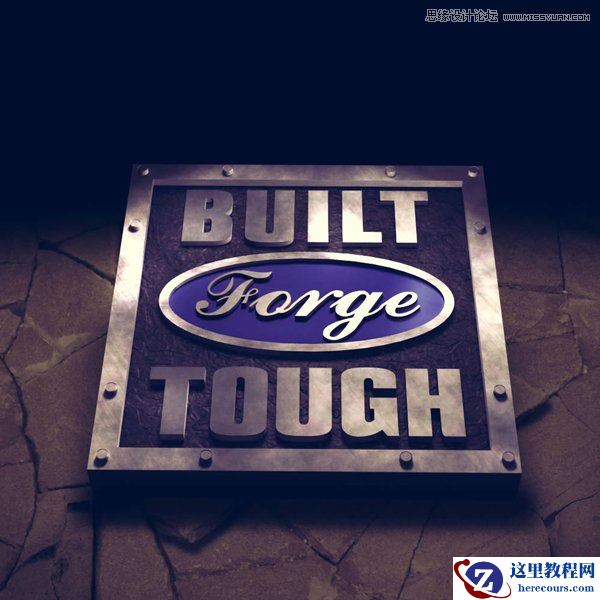 Photoshop制作3D立体效果的金属字教程