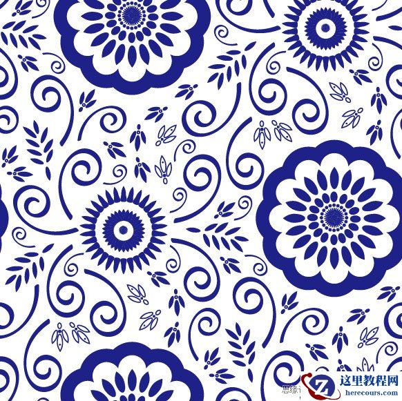 Photoshop制作青花瓷艺术字体教程