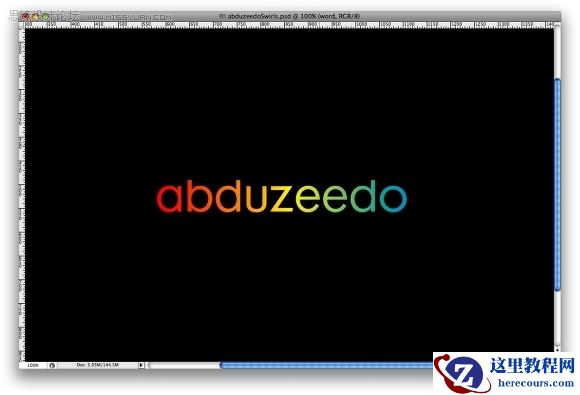 Photoshop设计唯美的花边文字教程