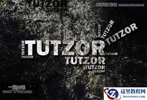 Photoshop制作肮脏泥土字教程