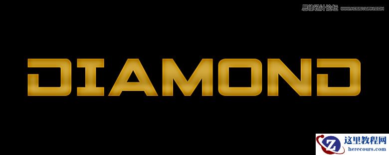 Photoshop制作金属质感的纹理艺术字