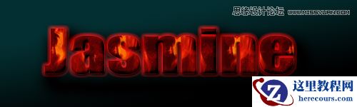 Photoshop制作地裂火焰效果艺术字教程