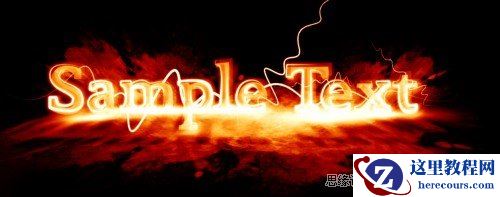 Photoshop打造震撼的融化火焰字特效