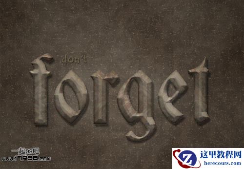 Photoshop制作破旧金属字教程