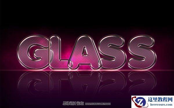 Photoshop创建一个俏皮的玻璃文字效果