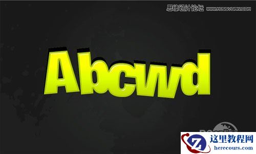 Photoshop制作光亮塑料文字效果