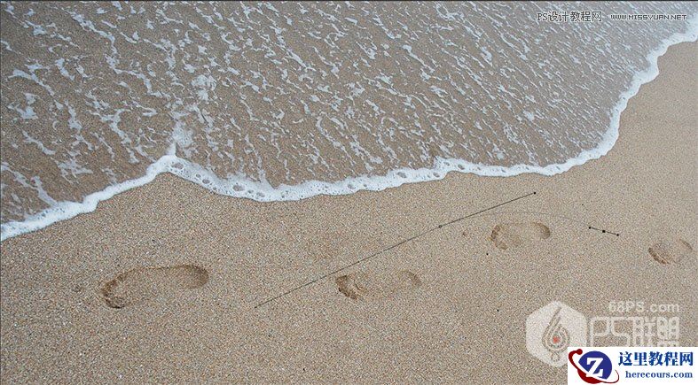 Photoshop制作创意的海边泡沫艺术字