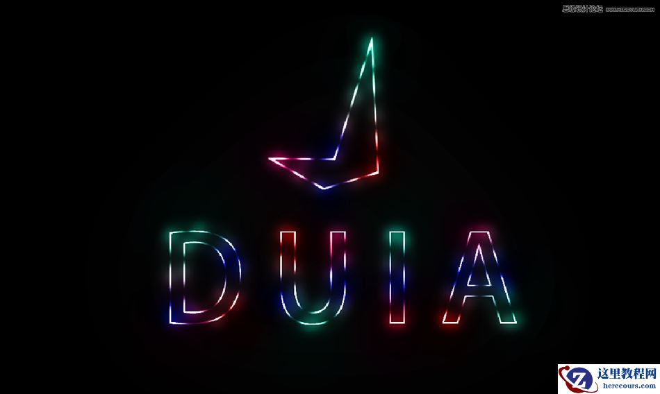 绚丽文字:用PS制作绚丽的霓虹字效果