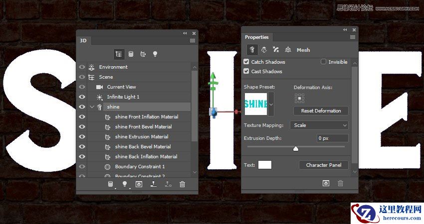 Photoshop制作复古风格的灯泡艺术字