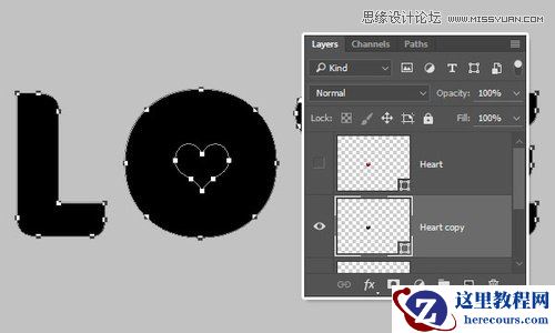 Photoshop制作银色纹理的LOVE艺术字