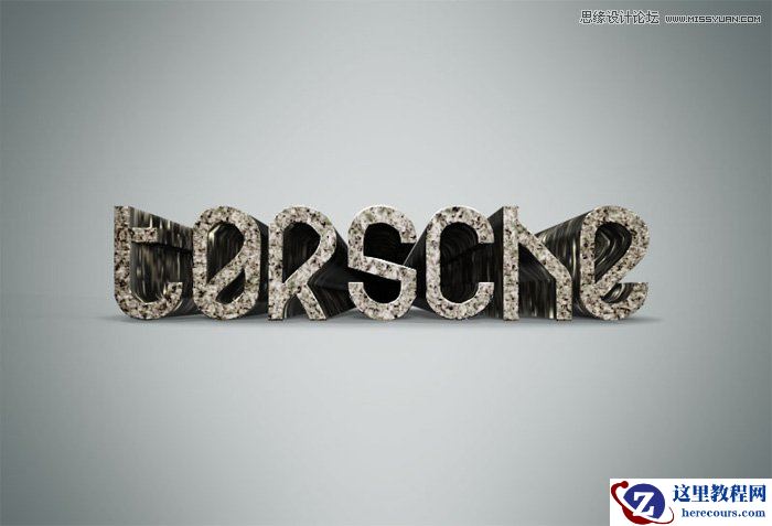 Photoshop巧用3D工具制作个性纹理艺术字