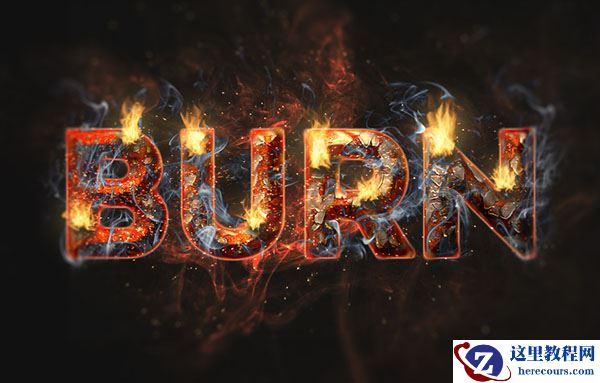 Photoshop制作炫酷的燃烧艺术字教程