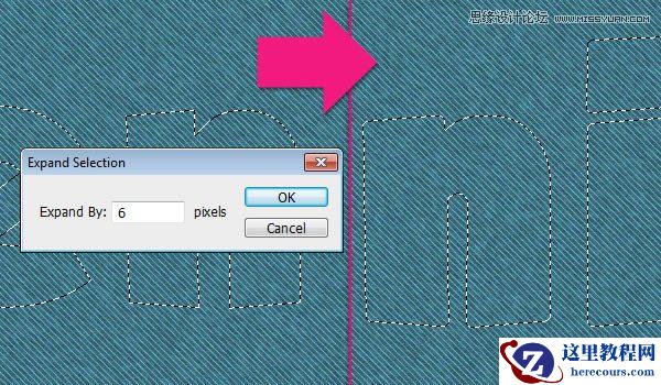 Photoshop制作个性的牛仔布纹艺术字教程