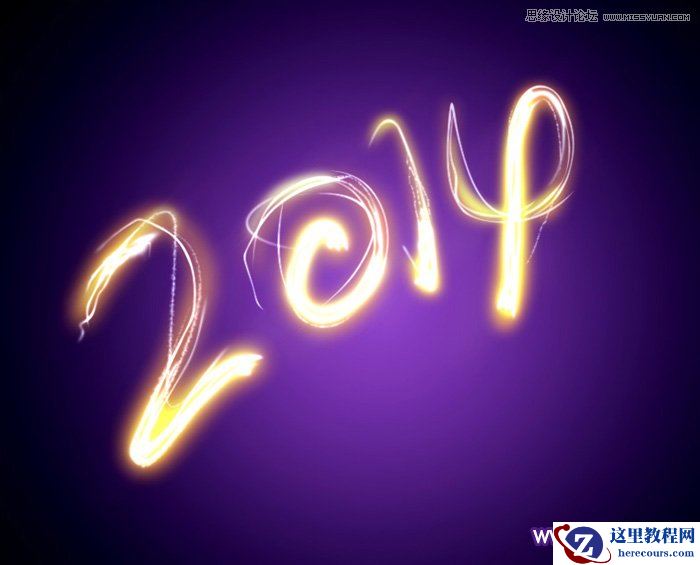 Photoshop制作超酷的手绘霓虹字教程