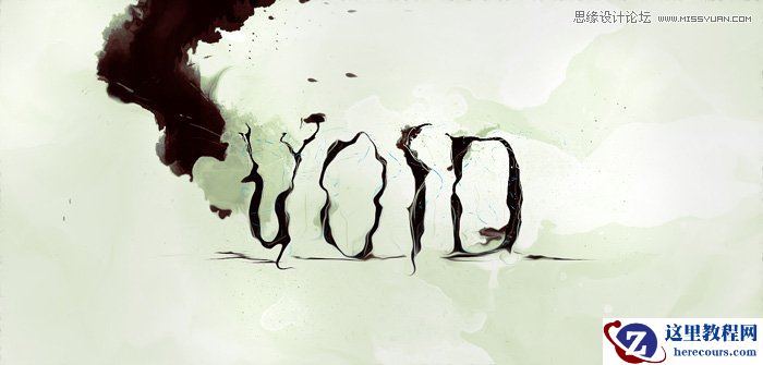 Photoshop制作水彩效果的流体艺术字