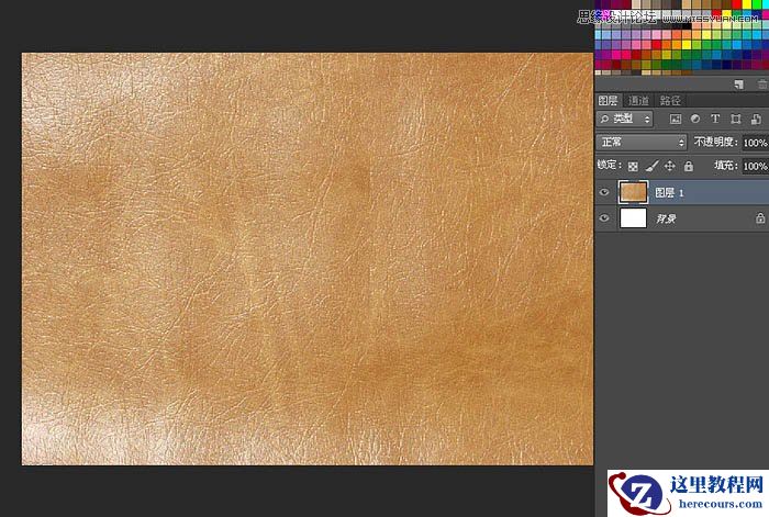 Photoshop制作缝线牛仔布纹效果艺术字
