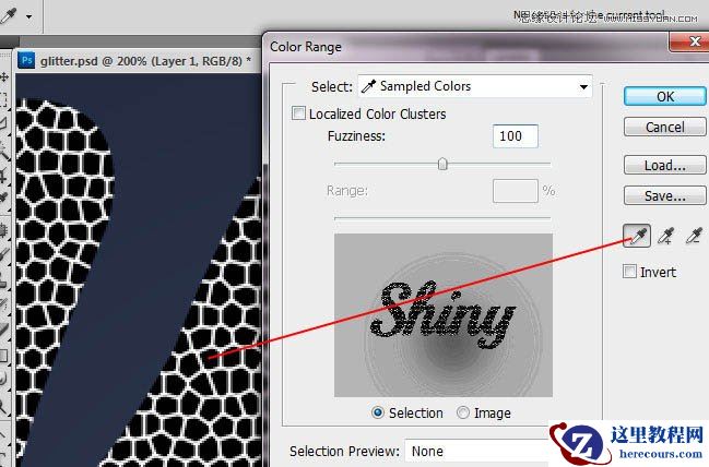 Photoshop制作由圆点组成的彩色艺术字教程