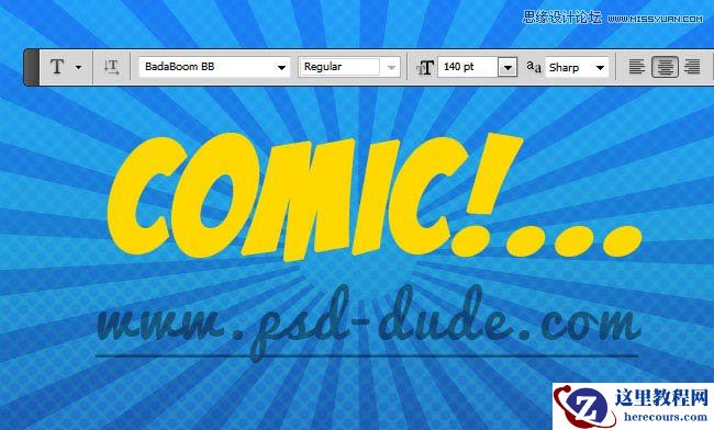 Photoshop制作漫画主题风格的艺术字教程