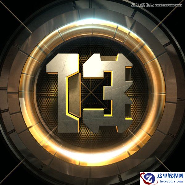 Photoshop制作炫酷的3D金属字体教程