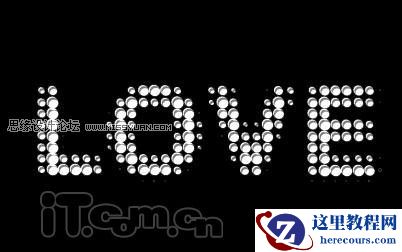 Photoshop彩色半调滤镜制作打孔文字