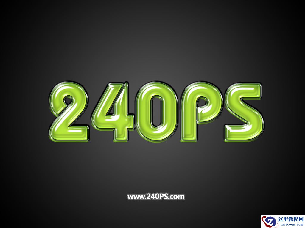 Photoshop制作立体效果的绿色水晶艺术字