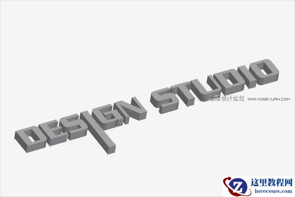 Photoshop设计一款花纹3D文字效果