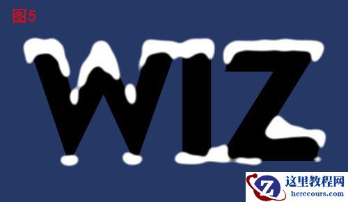 Photoshop制作圣诞节积雪艺术字教程