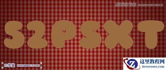 Photoshop制作可口的饼干艺术字教程