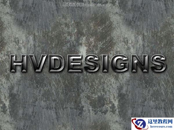 Photoshop制作超酷效果的金属立体字