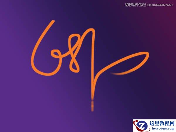 Photoshop制作梦幻的紫色星光字体