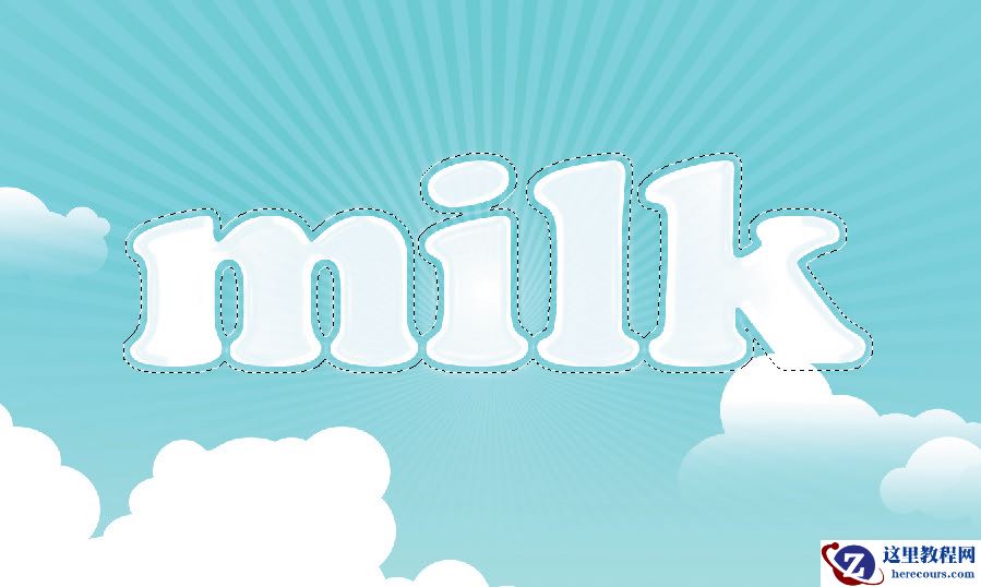 Photoshop制作奶牛图案的立体字教程