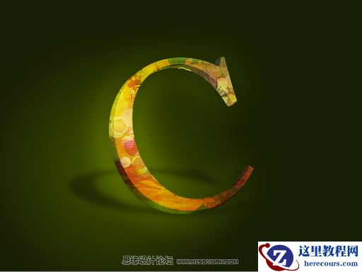 Photoshop制作3D纹理字体教程