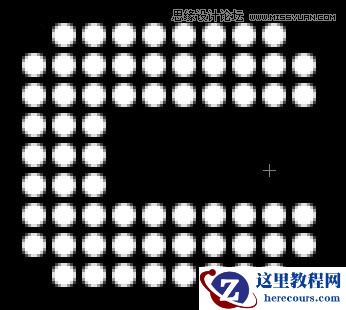 Photoshop制作特殊圆点点阵字体效果教程