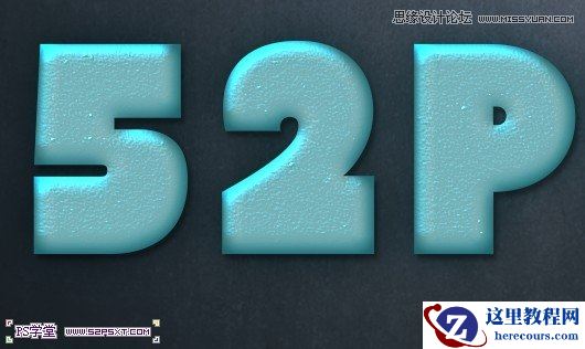 Photoshop制作绿色风格金属立体字教程