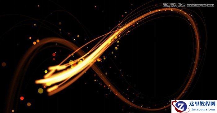 Photoshop制作绚丽的中秋火焰字教程