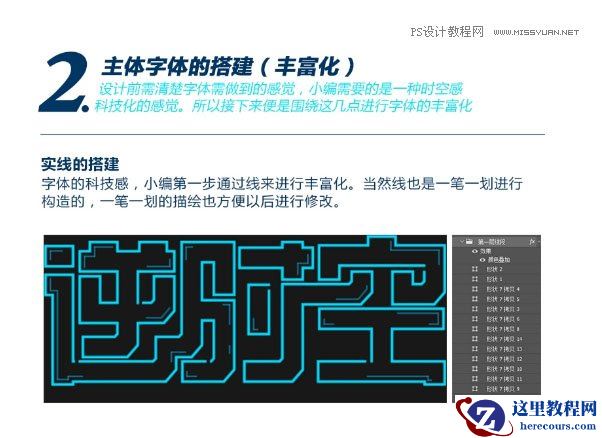 科技字体:用PS制作蓝色发光字
