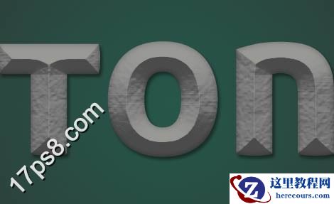 Photoshop制作3D效果的石头字教程