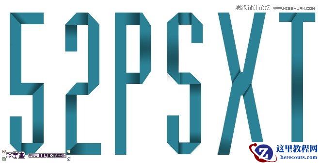 Photoshop制作经典的折叠复古字体教程