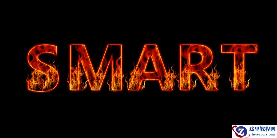 Photoshop制作火焰燃烧的文字教程