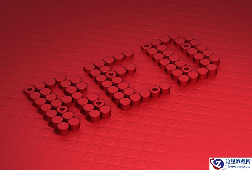 Photoshop制作超酷的点状立体字教程