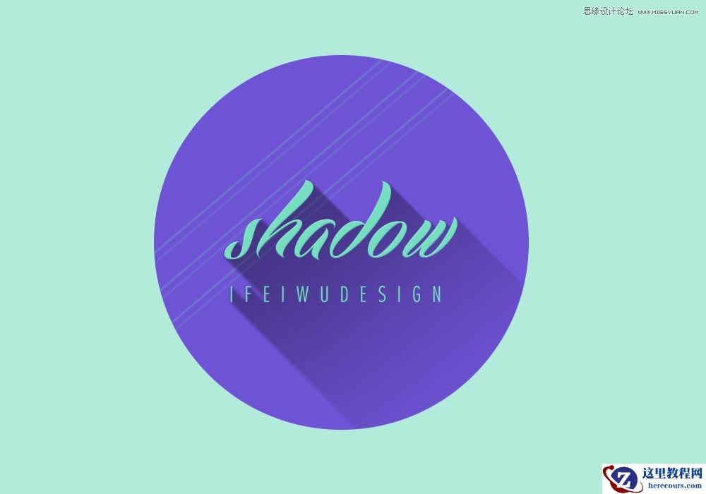 Photoshop简单的制作扁平化字体长阴影效果