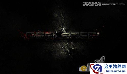 Photoshop打造质感钢铁文字电影海报效果