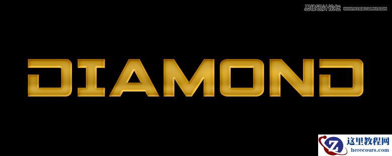 Photoshop制作金属质感的纹理艺术字