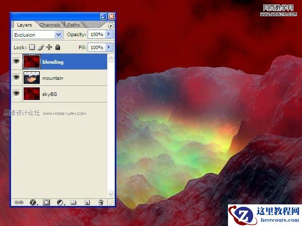 Photoshop制作逼真的火山岩浆字效果