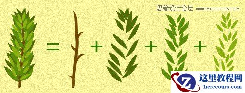 Photoshop绘制时尚逼真的松树艺术字教程