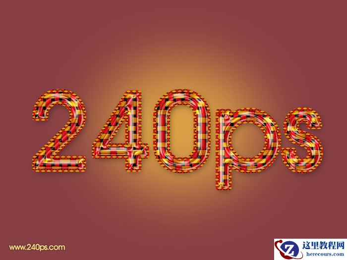 Photoshop制作编织风格的艺术字教程