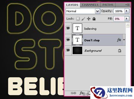 Photoshop设计多彩立体效果的光感文字