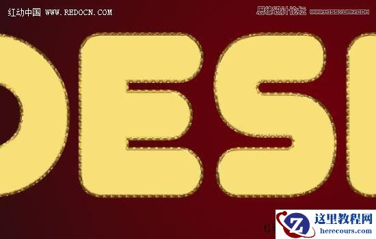 Photoshop制作大气的圣诞节艺术字教程