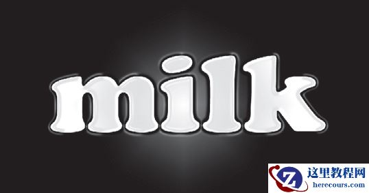 Photoshop制作奶牛图案的立体字教程