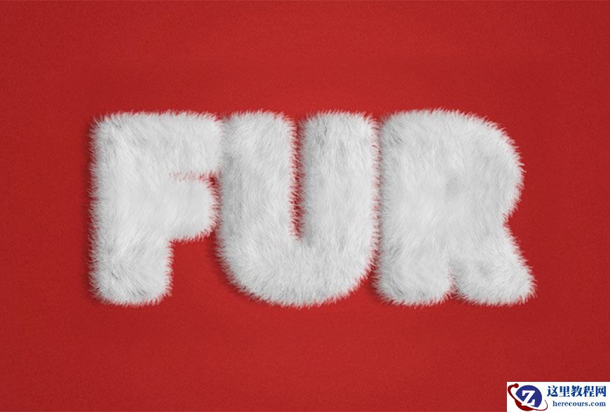 Photoshop制作毛茸茸的艺术字教程